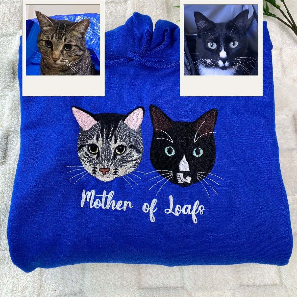 Cat Gift Hoodies Custom - Pet Portrait Embroidery Sweatshirts - Perfect Cat Lover Birthday Gift - Image 3