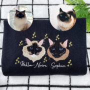 Cat Gift Hoodies Custom - Pet Portrait Embroidery Sweatshirts - Perfect Cat Lover Birthday Gift - Image 5
