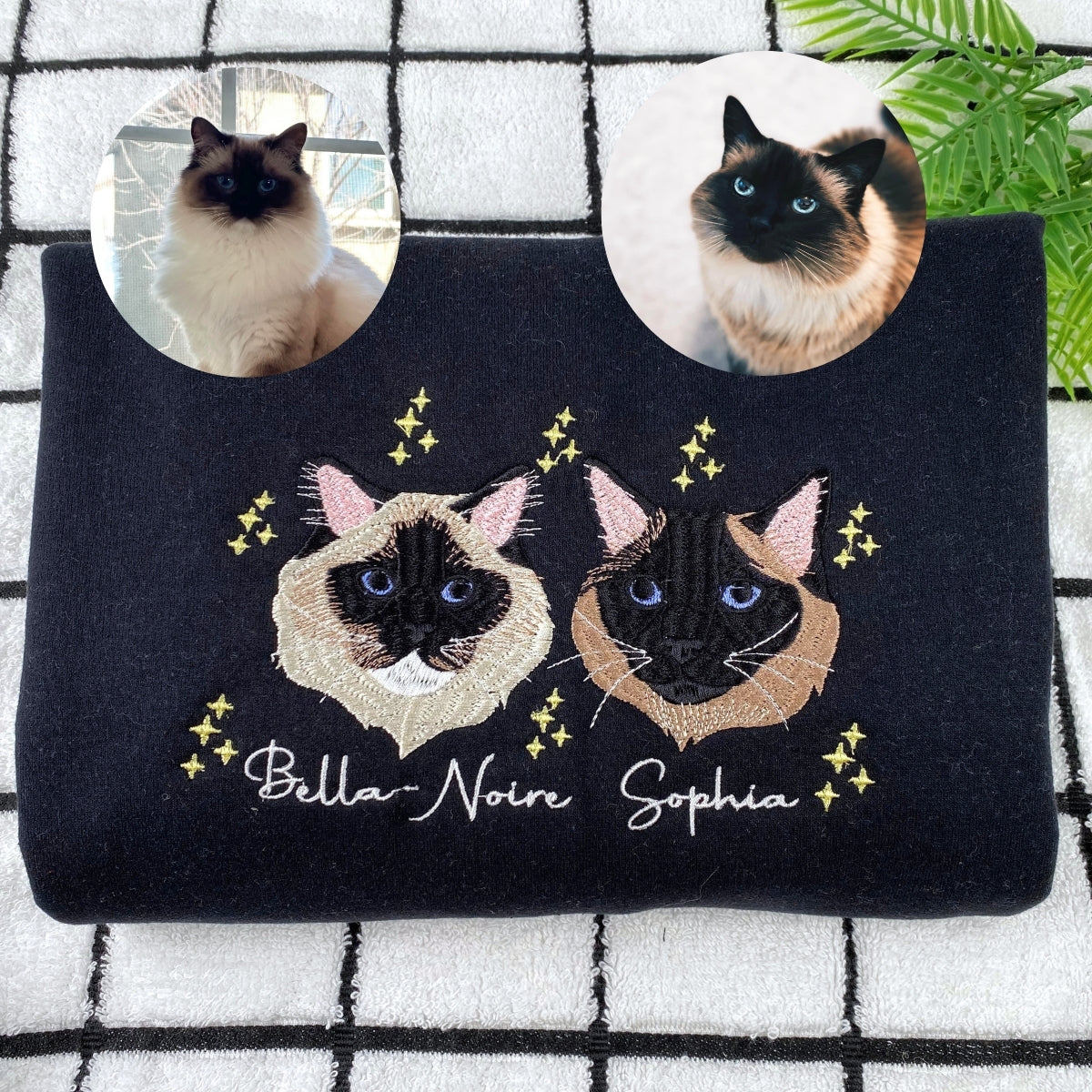 Cat Gift Hoodies Custom - Pet Portrait Embroidery Sweatshirts - Perfect Cat Lover Birthday Gift - Image 5