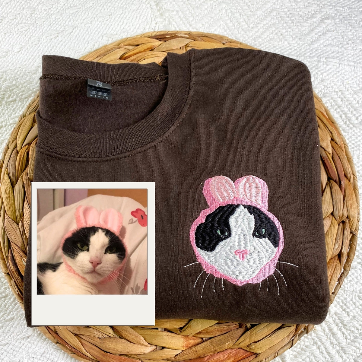 Cat Gift Hoodies Custom - Pet Portrait Embroidery Sweatshirts - Perfect Cat Lover Birthday Gift - Image 6