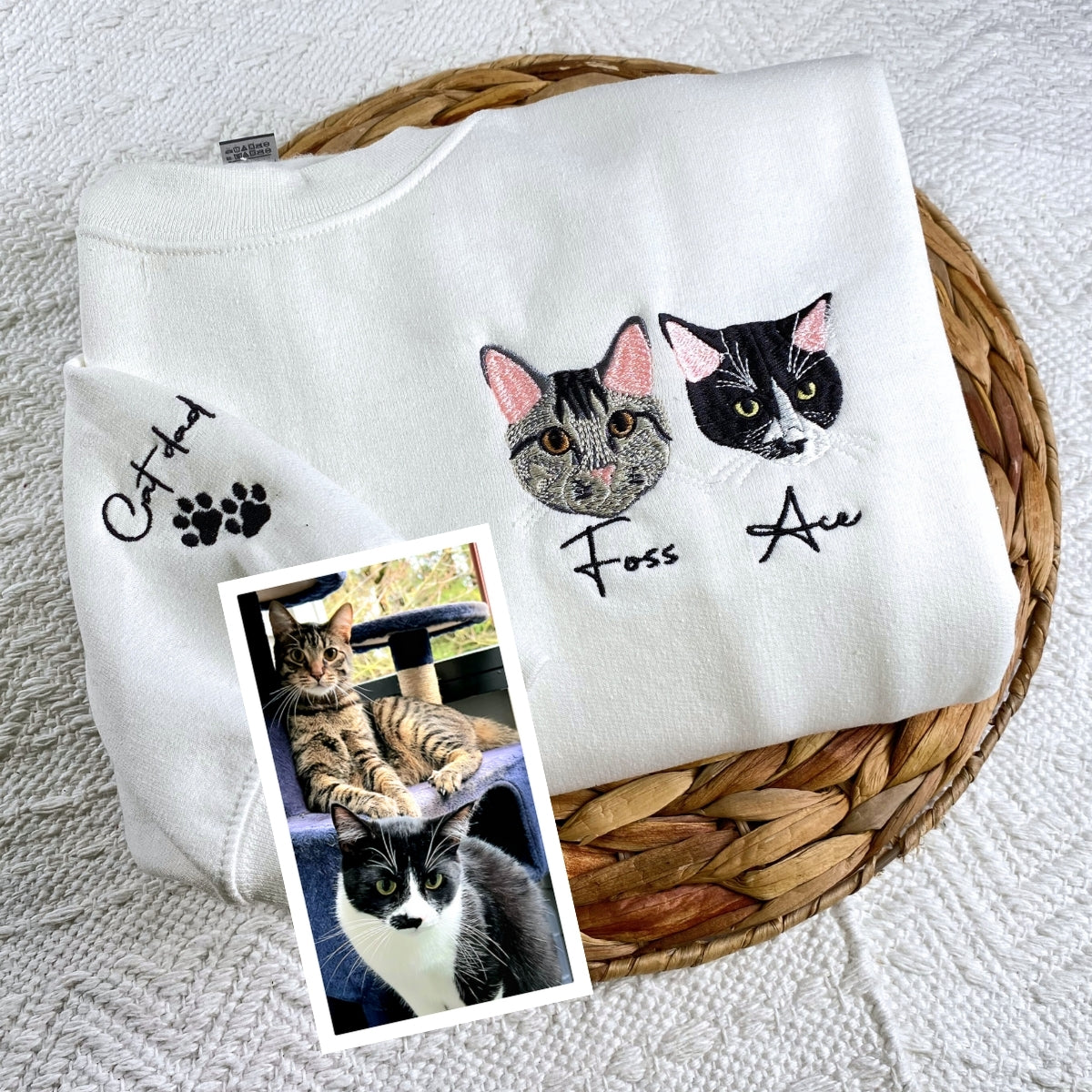 Cat_Memorial_Hoodies_Custom_-_Pet_Portrait_Embroidery_from_Photo_-_Cat_Memory_Tribute_Gift_5.jpg Cat Memorial Hoodies Custom - Pet Portrait Embroidery from Photo - Cat Memory Tribute Gift - Image 1