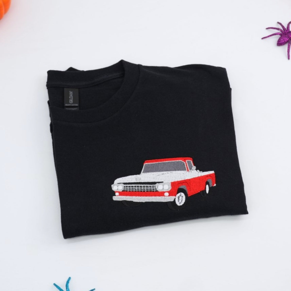 Classic Truck Custom T-Shirts - Vintage Auto Embroidered Apparel - Perfect Classic Car Gift - Image 2