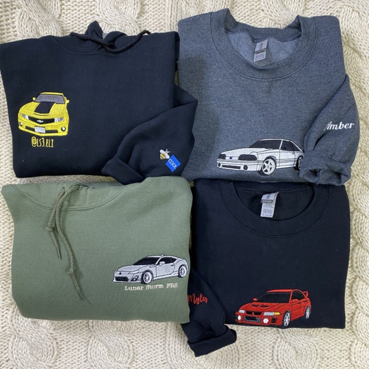 Custom Car Embroidered Hoodies - Vehicle Portrait Sweatshirts - Perfect Car Enthusiast Gift - Image 6