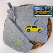Custom Car Embroidered Hoodies - Vehicle Portrait Sweatshirts - Perfect Car Enthusiast Gift - Image 5