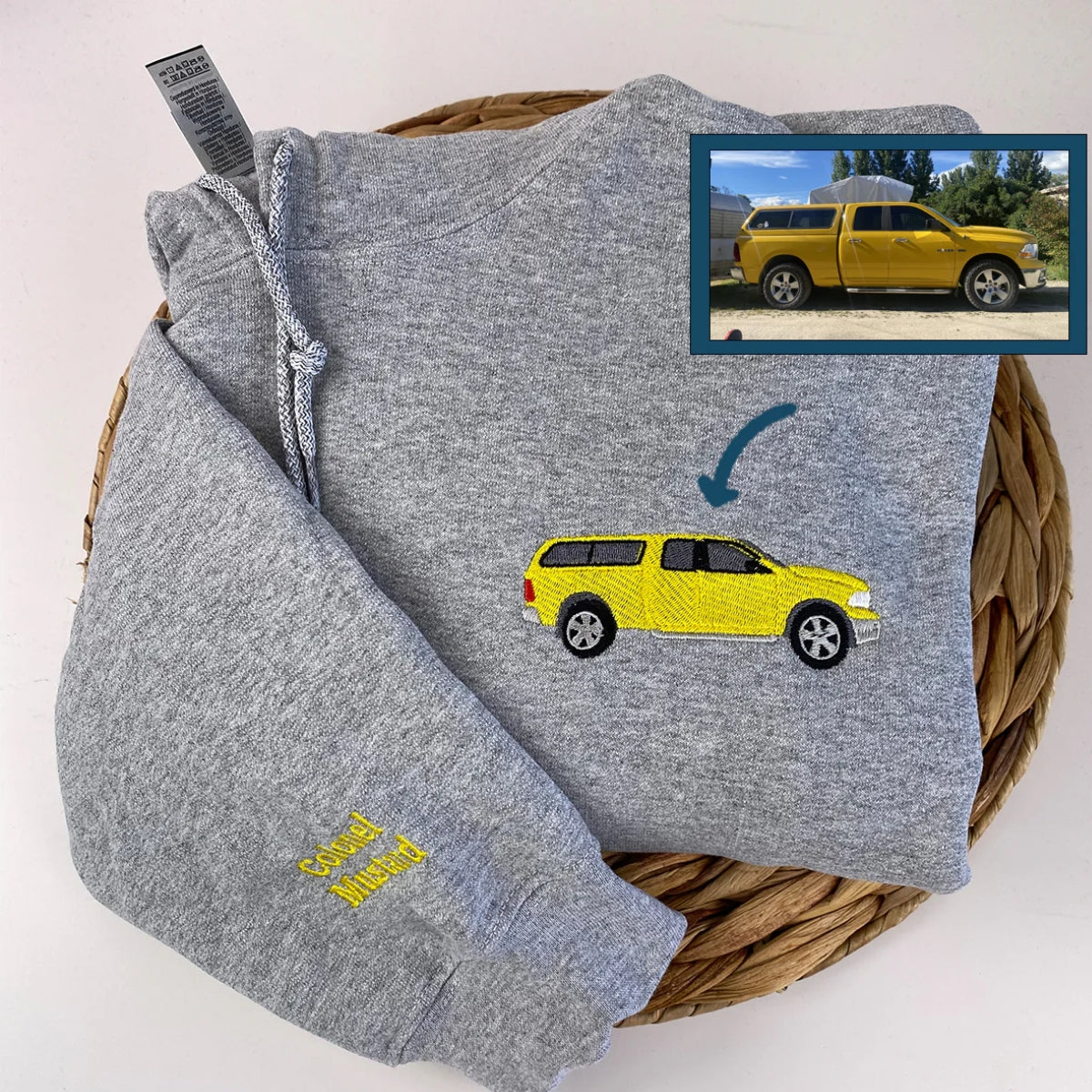Custom Car Embroidered Hoodies - Vehicle Portrait Sweatshirts - Perfect Car Enthusiast Gift - Image 5
