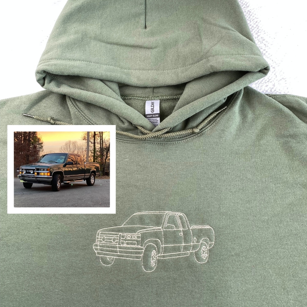 Custom Car Line Art Hoodies - Automotive Embroidered Sweatshirts - Perfect Car Enthusiast Gift - Image 8