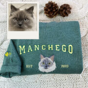 Custom Cat Est Year Hoodies - Personalized Pet Portrait Varsity - Cat Anniversary Commemoration Apparel - Image 4