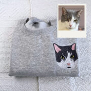 Custom Cat Portrait Hoodies - Personalized Cat Face Embroidery Sweatshirts - Perfect Cat Mom Gift - Image 4