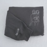 Custom Dad EST Hoodies - New Father Photo Line Art Embroidered Sweatshirts - Father's Day Gift - Image 6