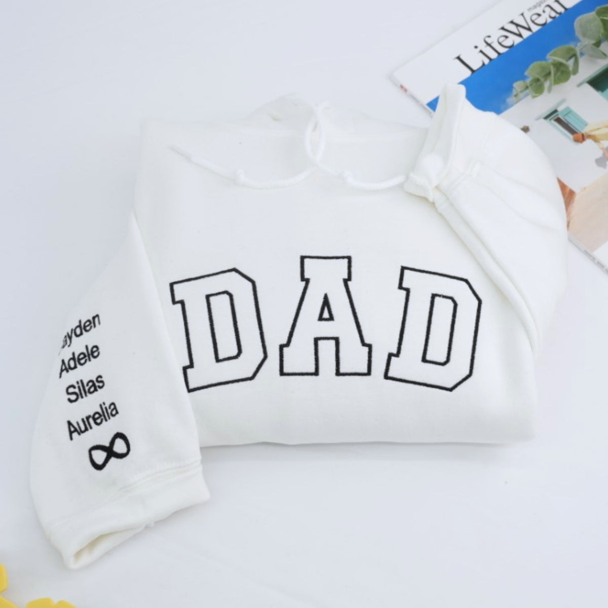 Custom Dad Hoodies - New Father Embroidered Sweatshirts with Child Name - Perfect First Father's Day Gift - Image 2