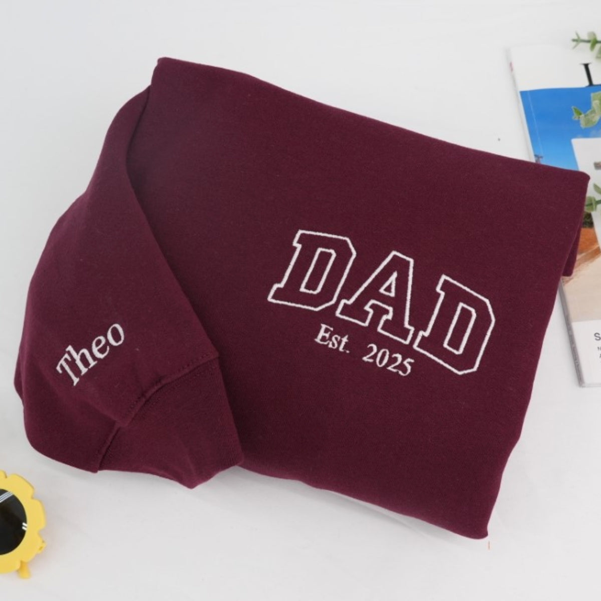 Custom Dad Hoodies - New Father Embroidered Sweatshirts with Child Name - Perfect First Father's Day Gift - Image 5