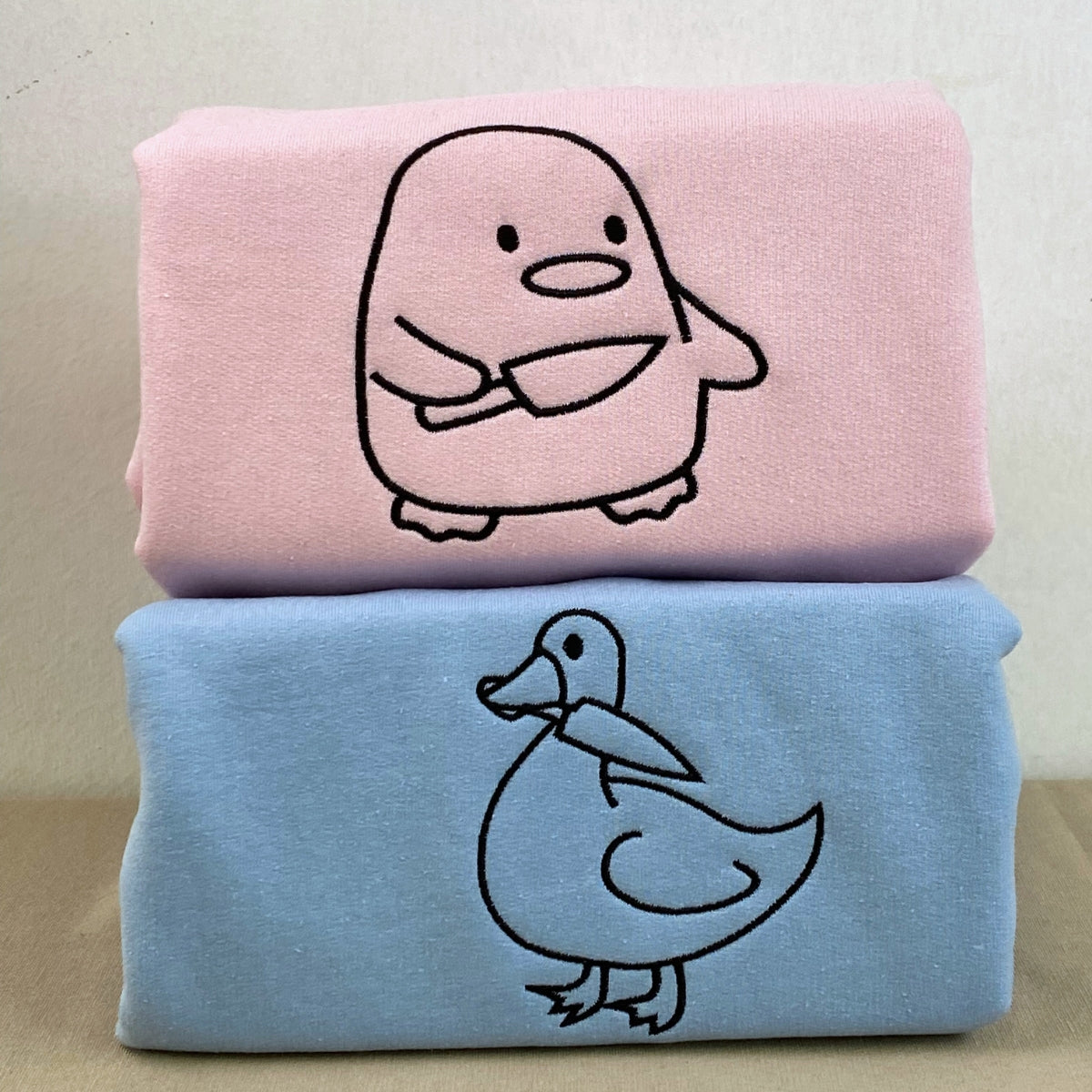 Custom Embroidered Duck Duck Goose Matching Hoodies for Couples - Image 2