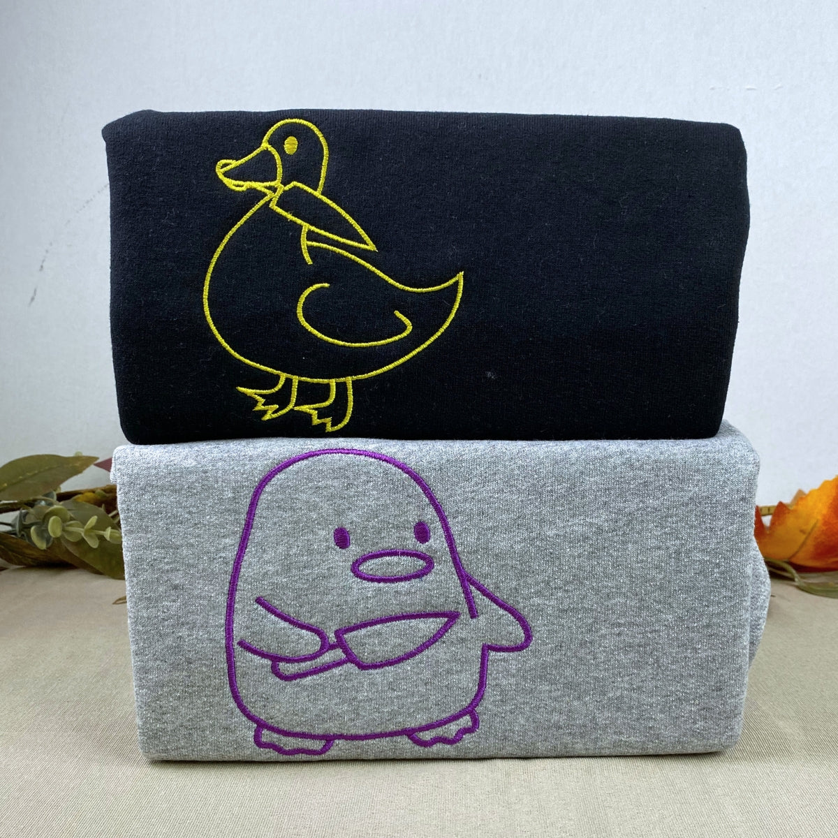 Custom Embroidered Duck Duck Goose Matching Hoodies for Couples - Image 6