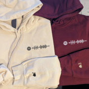 Custom Embroidered Spotify Code Matching Hoodies for Couples - Image 4