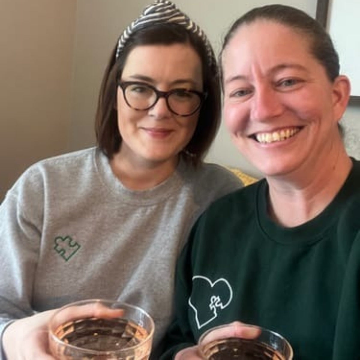 Custom Embroidered You Complete Me Heart Puzzle Matching Hoodies for Couples - Image 4