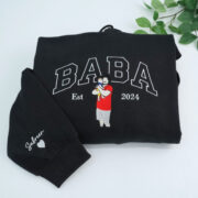 Custom Father Hoodies - Personalized Dad Portrait Embroidered Sweatshirts - Father's Day Gift - Image 7