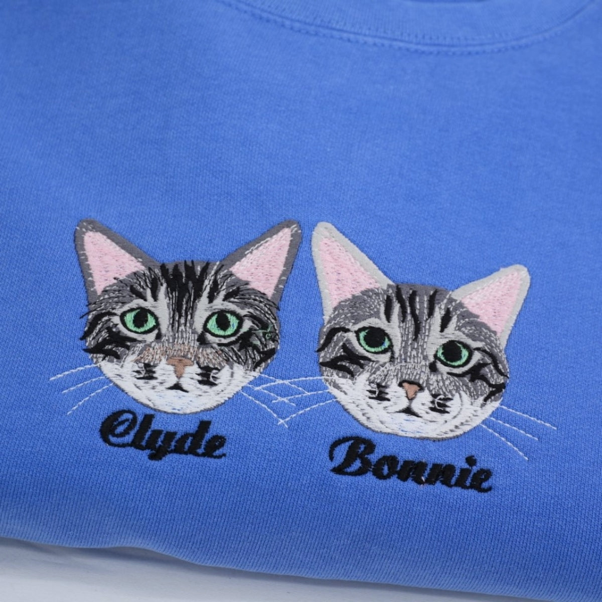 Custom Multi-Cat Portrait Sweatshirts - Personalized Pet Faces with Names - Multiple Cat Owner Gift - Image 2