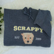 Custom Pet Name Sweatshirts - Dog Portrait Varsity EST Embroidered Shirts - Dog Lover Gift - Image 6