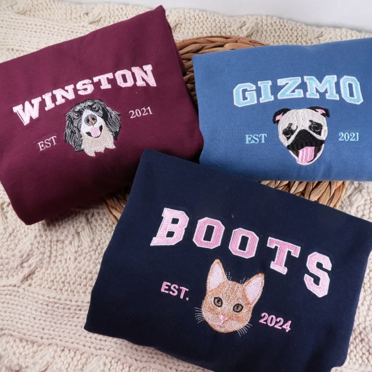 Custom_Pet_Portrait_Hoodies_-_Varsity_Style_Dog_Cat_Face_Embroidered_Sweatshirts_with_Names_-_Premium_Pet_Lover_Gift_2.jpg Custom Pet Portrait Hoodies - Varsity Style Dog Cat Face Embroidered Sweatshirts with Names - Premium Pet Lover Gift - Image 1