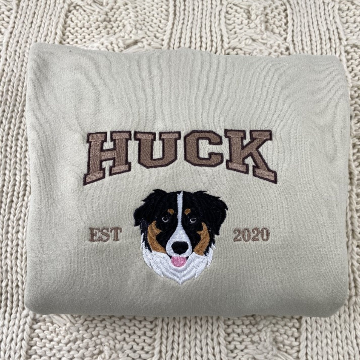 Custom Pet Portrait Hoodies - Varsity Style Dog Cat Face Embroidered Sweatshirts with Names - Premium Pet Lover Gift - Image 6