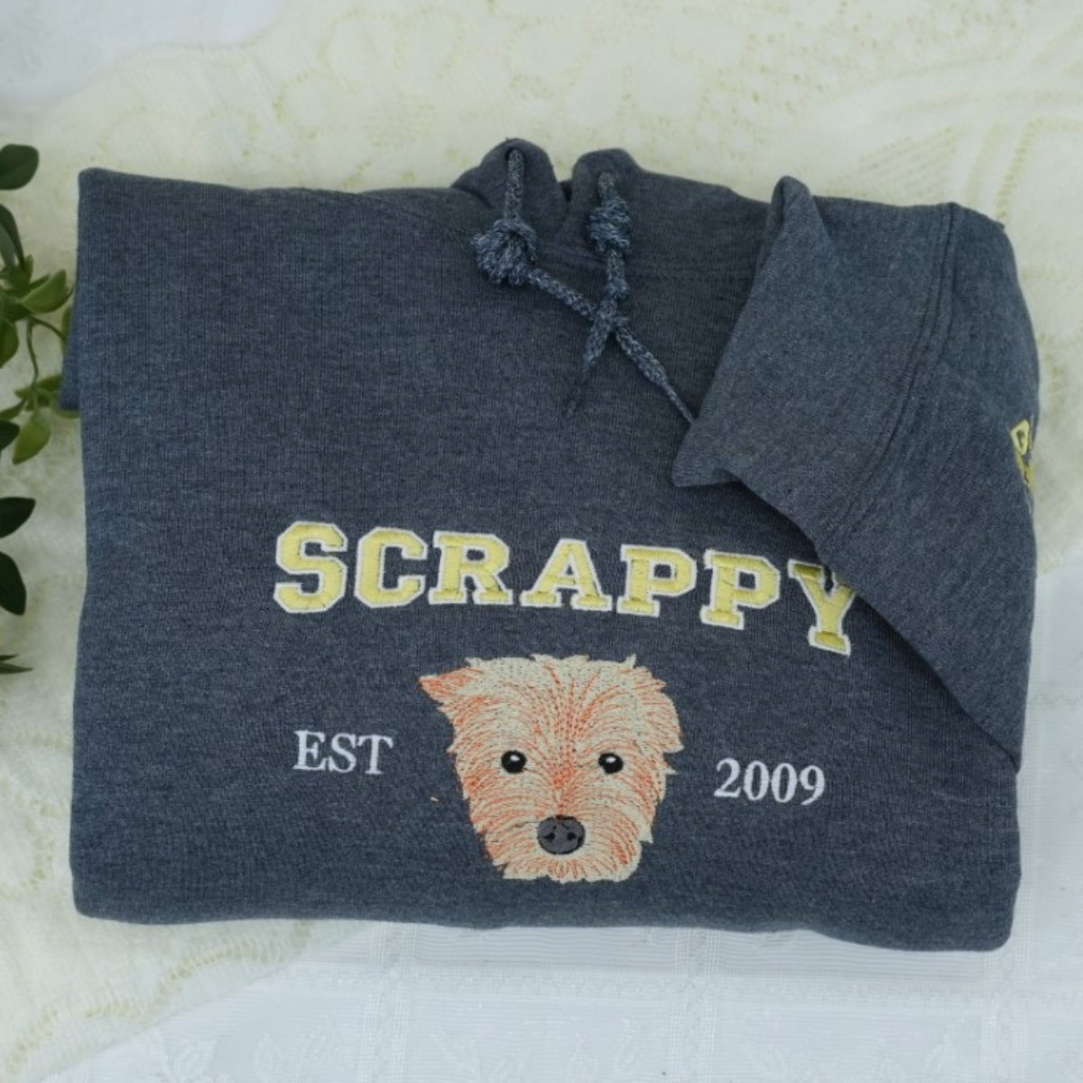 Custom Pet Portrait Hoodies - Varsity Style Dog Cat Face Embroidered Sweatshirts with Names - Premium Pet Lover Gift - Image 8