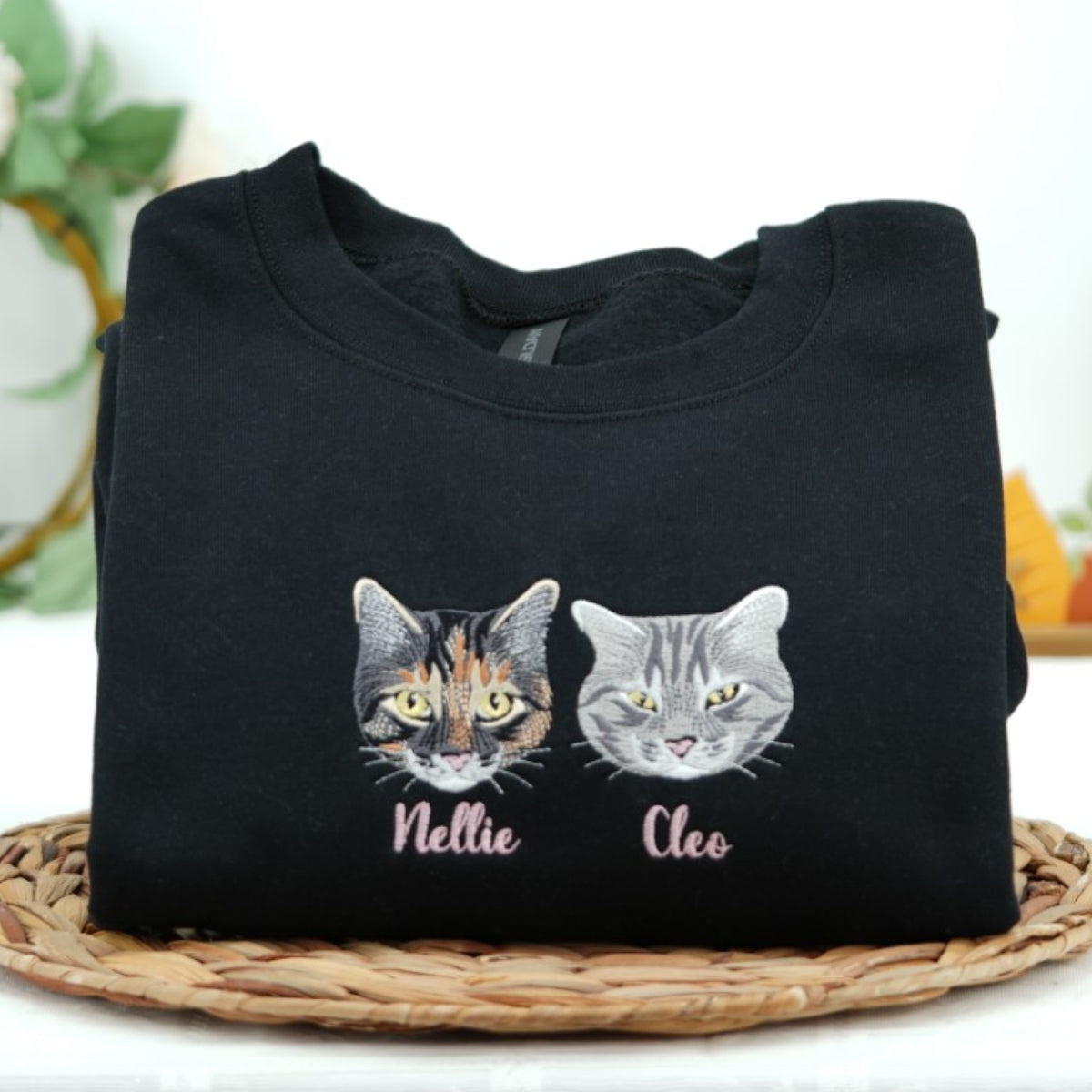 Custom Pet Portrait Hoodies with Name - Cat Face Embroidered Sweatshirts from Photo - Premium Cat Lover Gift - Image 6