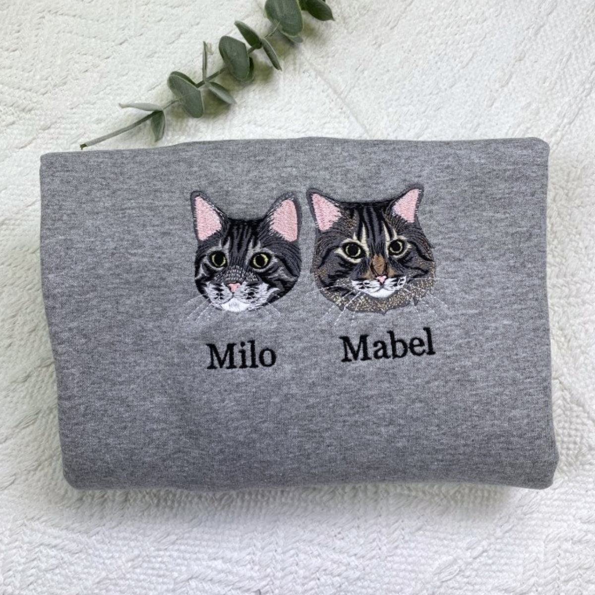 Custom Pet Portrait Hoodies with Name - Cat Face Embroidered Sweatshirts from Photo - Premium Cat Lover Gift - Image 8