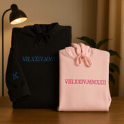 Custom Roman Numeral Embroidered Hoodie - Image 4