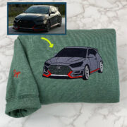 Custom Sports Car Embroidered Hoodies - Vehicle Portrait Sweatshirts - Perfect Car Enthusiast Gift