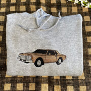 Custom Sports Car Embroidered Sweatshirts - Dynamic Vehicle Portrait Hoodies - Girl Car Enthusiast Gift - Image 8