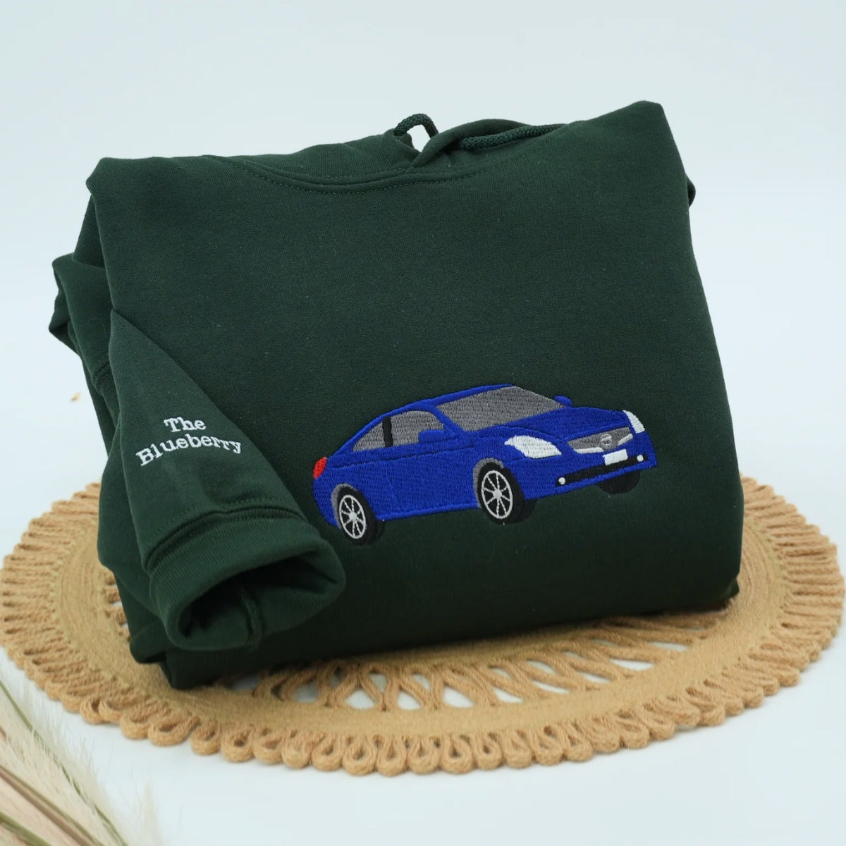 Custom Sports Car Embroidered Sweatshirts - Dynamic Vehicle Portrait Hoodies - Girl Car Enthusiast Gift - Image 9