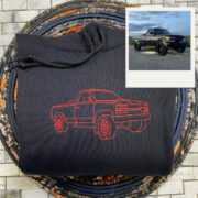 Custom Truck Hoodies - Pickup Line Art Embroidered Sweatshirts - Perfect Truck Enthusiast Gift - Image 5