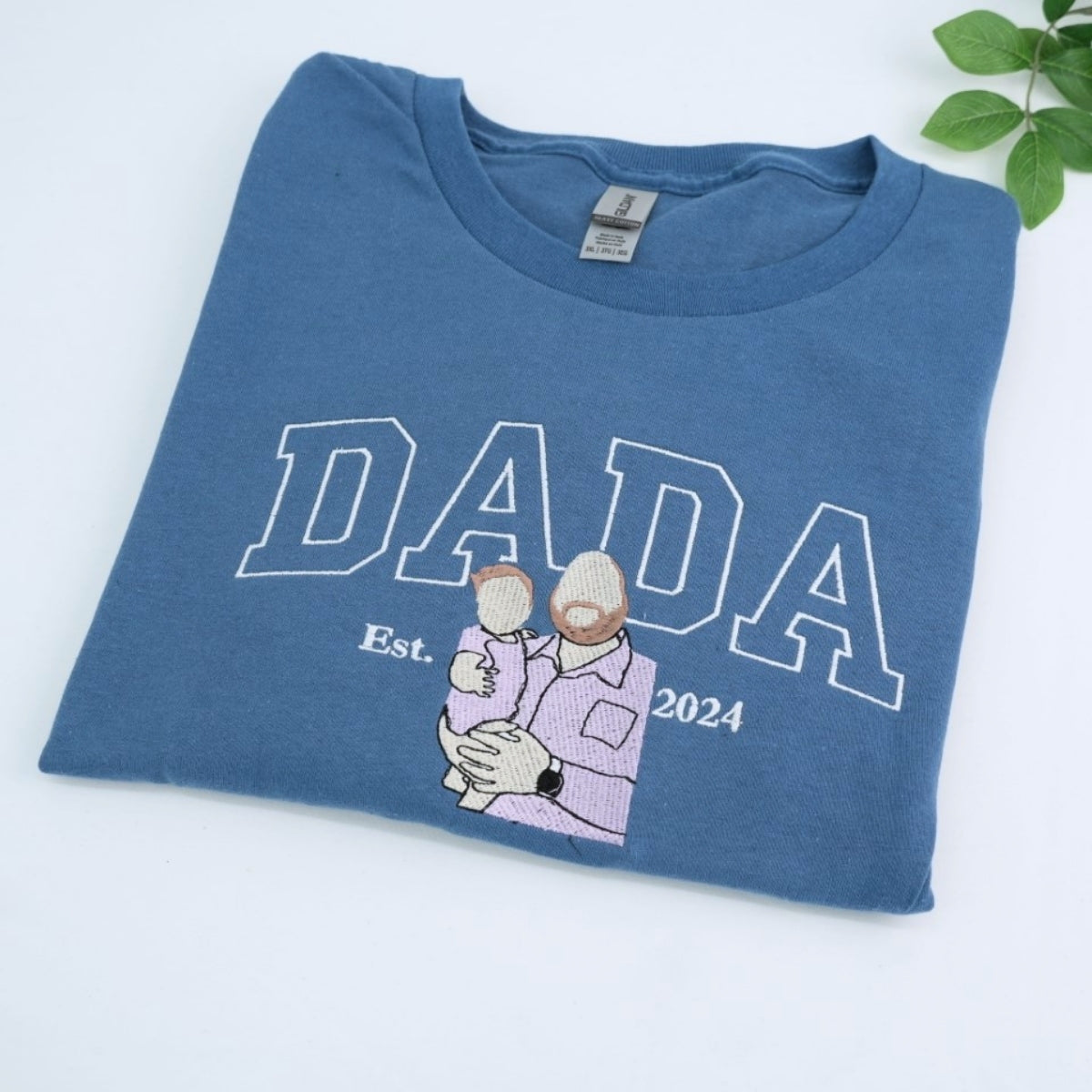 Dad Custom Family Portrait Hoodies - Personalized Father Children Embroidered Sweatshirts - Father's Day Gift - Image 8