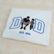 Dad Custom Portrait Hoodies - Father Family Embroidered Sweatshirts - Personalized Father's Day Gift - Image 5