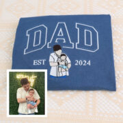 Dad Custom T-Shirts - Varsity Style Embroidered Father Apparel - Perfect Father's Day Gift - Image 6
