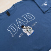 Dad Custom T-Shirts - Varsity Style Embroidered Father Apparel - Perfect Father's Day Gift - Image 5