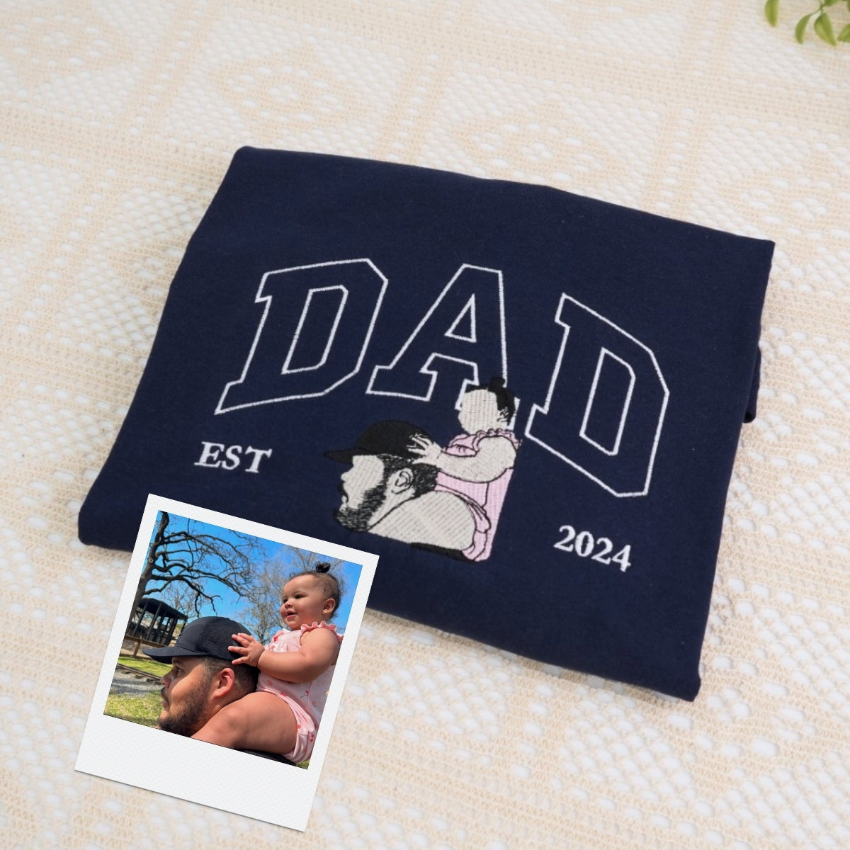 Dad Custom T-Shirts - Varsity Style Embroidered Father Apparel - Perfect Father's Day Gift - Image 7