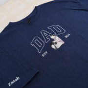 Dad Custom T-Shirts - Varsity Style Embroidered Father Apparel - Perfect Father's Day Gift - Image 8