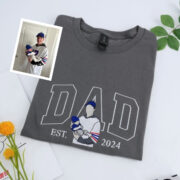 Dad Varsity Custom Hoodies - Father Embroidered Sweatshirts Collegiate Style - Perfect Father's Day Gift - Image 7