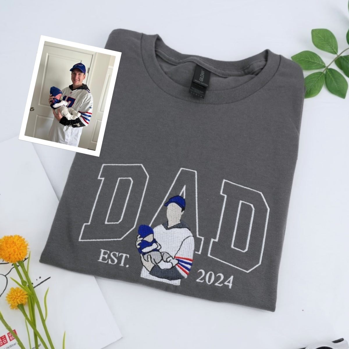 Dad Varsity Custom Hoodies - Father Embroidered Sweatshirts Collegiate Style - Perfect Father's Day Gift - Image 7