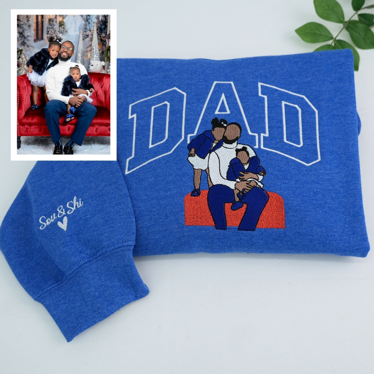 Dad Varsity Custom Hoodies - Father Embroidered Sweatshirts Collegiate Style - Perfect Father's Day Gift - Image 2