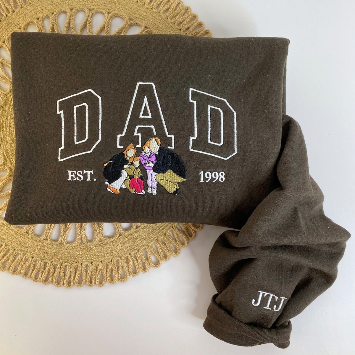 Dad Varsity Custom Hoodies - Father Embroidered Sweatshirts Collegiate Style - Perfect Father's Day Gift - Image 5