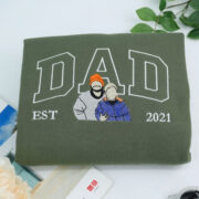 Dad Varsity Custom Hoodies - Father Embroidered Sweatshirts Collegiate Style - Perfect Father's Day Gift - Image 6
