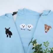 Multiple Pet Portrait Hoodies - Custom Dog Face Embroidered Sweatshirts - Multi Pet Parent Gift - Image 3