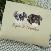 Multiple Pet Portrait Hoodies - Custom Dog Face Embroidered Sweatshirts - Multi Pet Parent Gift - Image 9