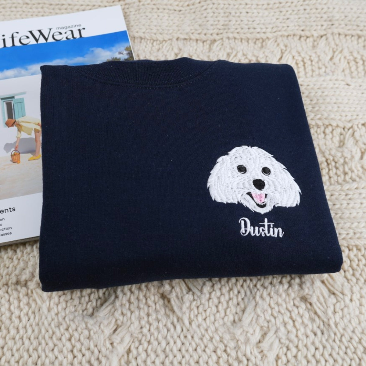 Multiple Pet Portrait Hoodies - Custom Dog Face Embroidered Sweatshirts - Multi Pet Parent Gift - Image 10