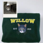 Personalized Cat Name Hoodies - Custom Pet Varsity Embroidery Sweatshirts - Cat Parent Apparel - Image 8