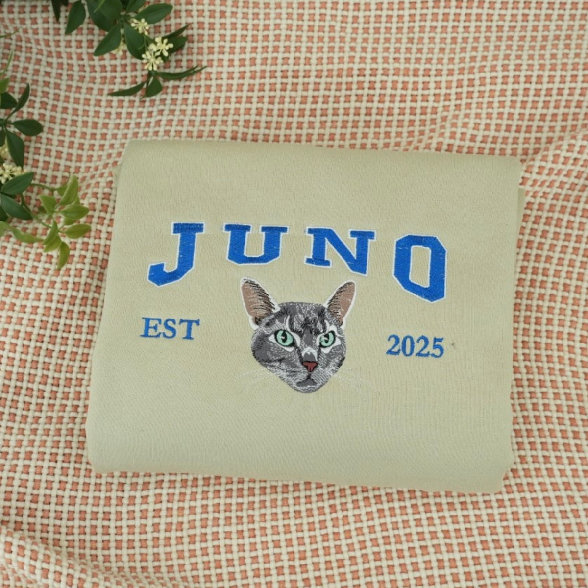 Personalized Cat Varsity Hoodies - Custom Pet Portrait University Style - Cat Mom Dad Sweatshirts - Image 7