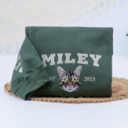 Personalized Cat Varsity Hoodies - Custom Pet Portrait University Style - Cat Mom Dad Sweatshirts - Image 5