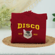 Personalized Cat Varsity Hoodies - Custom Pet Portrait University Style - Cat Mom Dad Sweatshirts - Image 6